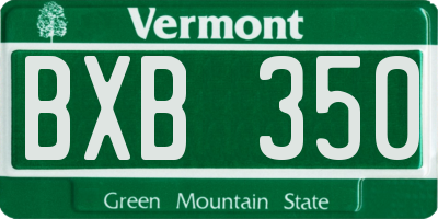 VT license plate BXB350