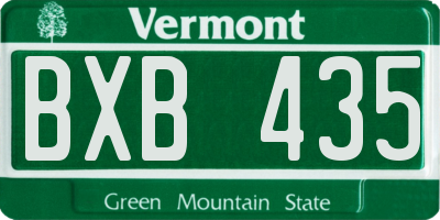 VT license plate BXB435