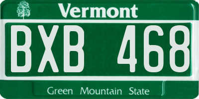 VT license plate BXB468