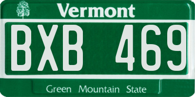 VT license plate BXB469