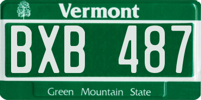 VT license plate BXB487