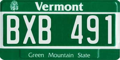 VT license plate BXB491