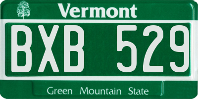 VT license plate BXB529