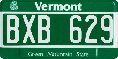 VT license plate BXB629