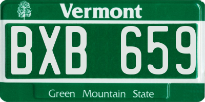 VT license plate BXB659