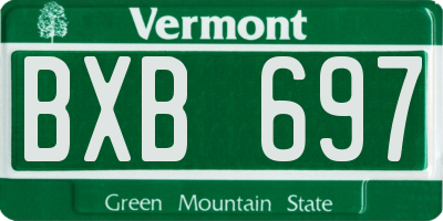 VT license plate BXB697