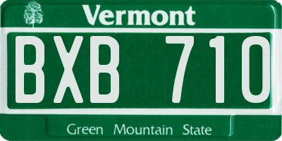 VT license plate BXB710