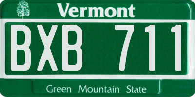 VT license plate BXB711