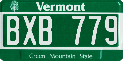 VT license plate BXB779
