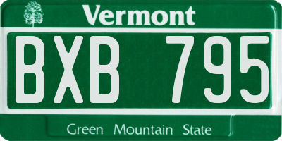 VT license plate BXB795
