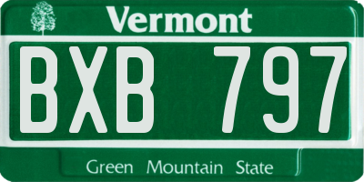 VT license plate BXB797