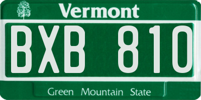 VT license plate BXB810