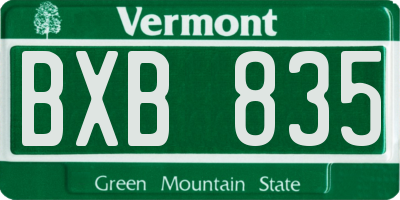 VT license plate BXB835
