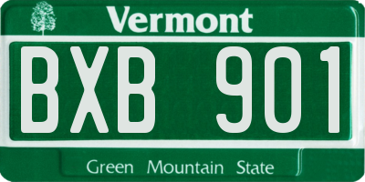 VT license plate BXB901