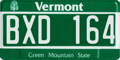 VT license plate BXD164