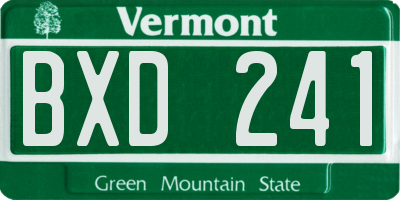 VT license plate BXD241