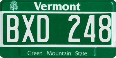 VT license plate BXD248