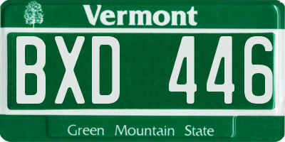 VT license plate BXD446