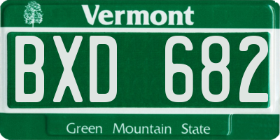 VT license plate BXD682