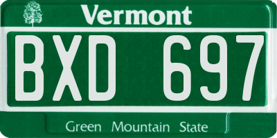 VT license plate BXD697