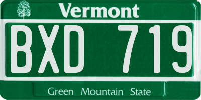 VT license plate BXD719