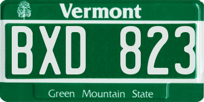 VT license plate BXD823