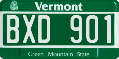 VT license plate BXD901