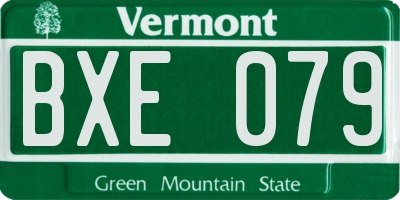 VT license plate BXE079