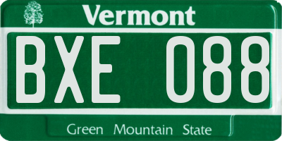 VT license plate BXE088