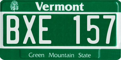 VT license plate BXE157