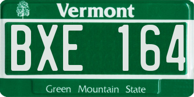 VT license plate BXE164
