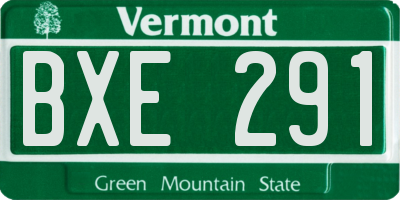 VT license plate BXE291