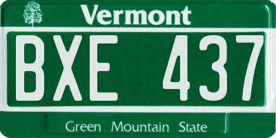 VT license plate BXE437