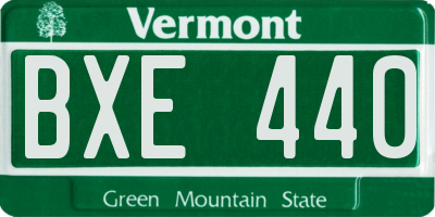 VT license plate BXE440