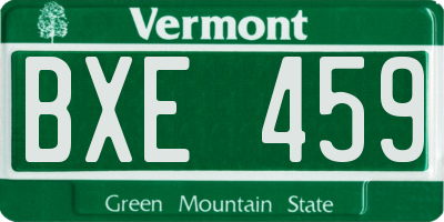 VT license plate BXE459