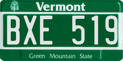 VT license plate BXE519