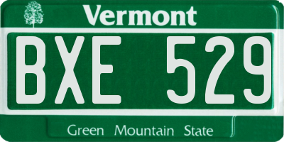 VT license plate BXE529