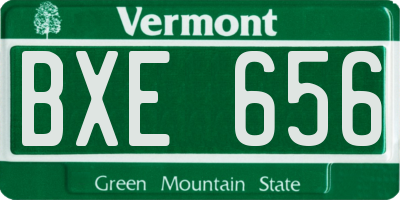 VT license plate BXE656