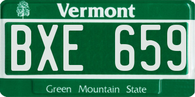 VT license plate BXE659