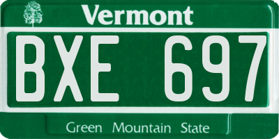 VT license plate BXE697