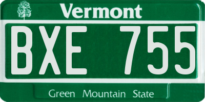 VT license plate BXE755
