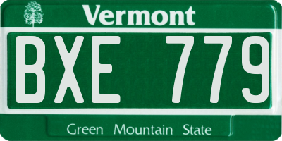 VT license plate BXE779