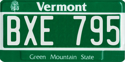 VT license plate BXE795