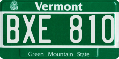VT license plate BXE810