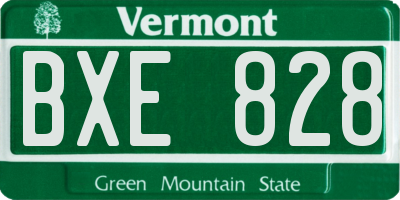 VT license plate BXE828