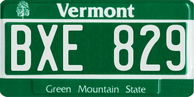 VT license plate BXE829