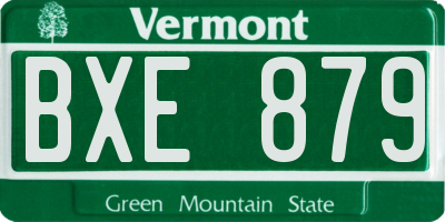VT license plate BXE879