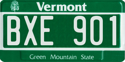 VT license plate BXE901