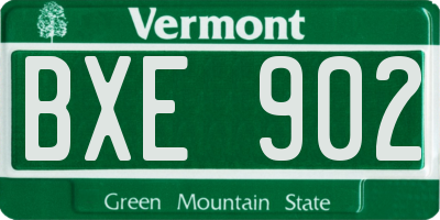 VT license plate BXE902