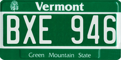 VT license plate BXE946